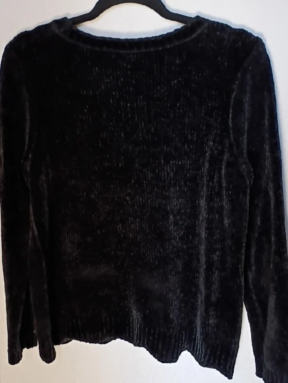 Michael Kors Women's Black Chenille Crewneck Sweater Size L